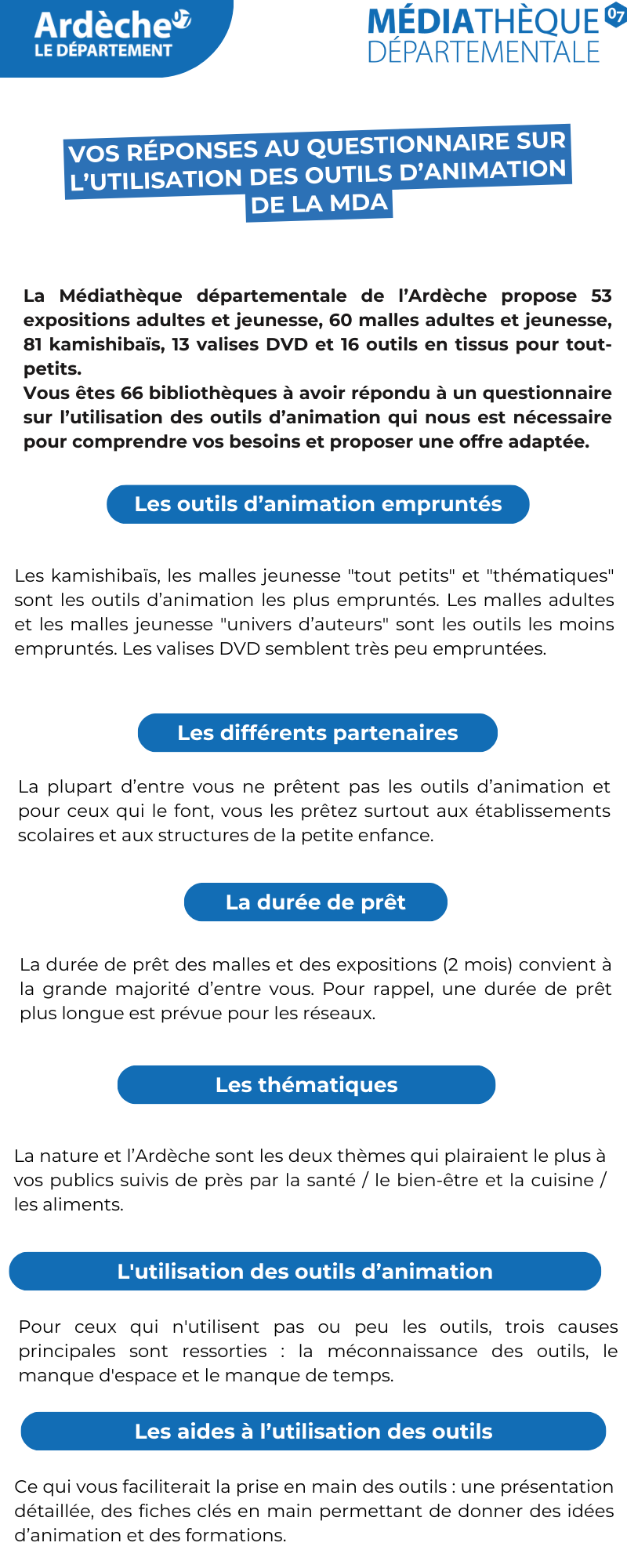 Texte présentant les résultats de la synthèse