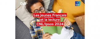 photo d'un enfant couché lisant un livre avec la mention Enquête du cnl